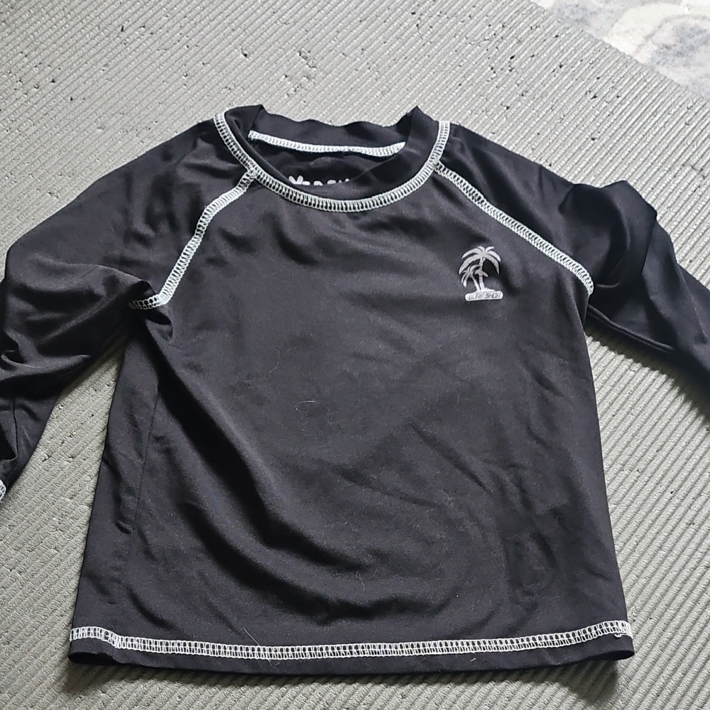 Kids Black Swim Rashguard